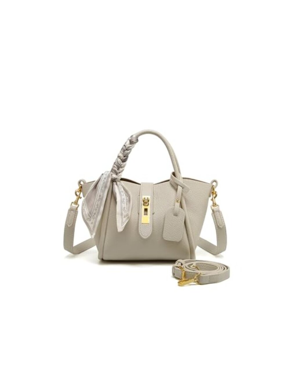 Synthetic Leather Crossbody Bag Small Satchel with Adjustable Strap